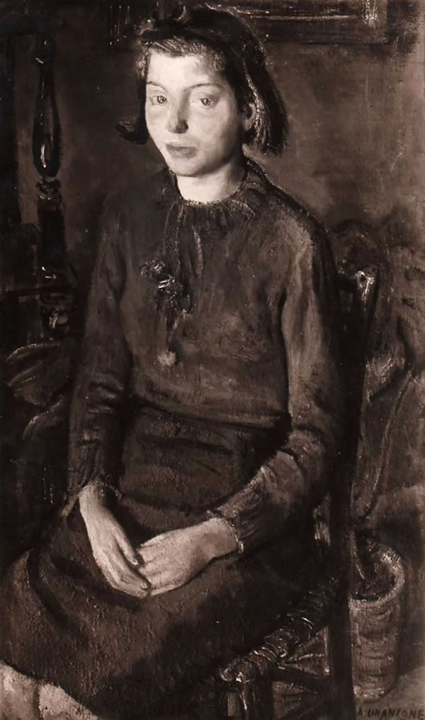 Bambina, 1935, olio, esposta alla VI Sindacale Campania